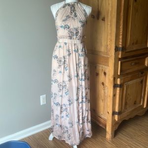 Gypsy 05 Perla Floral Rose Halter Maxi
